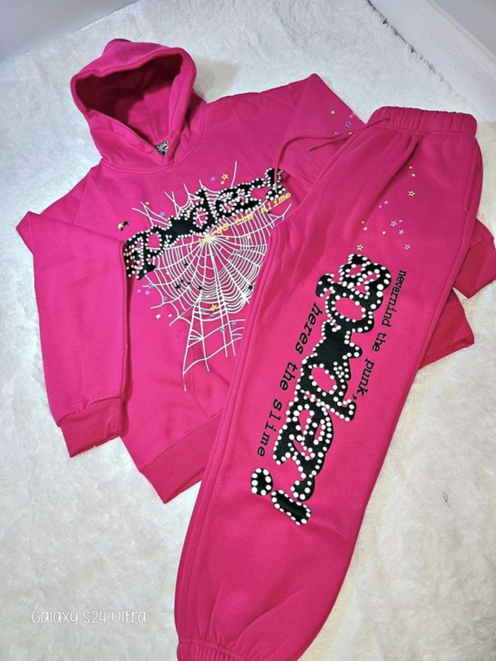 Sp5der Worldwide Hoodie and Sweatpants Tracksuit Kids Set